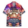 Camisa Havaiana 250 Anos de Liberdade 1776-2026 Águia Patriótica Sino da Liberdade 4 de Julho Camisa Unissex