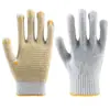 Uau Luvas de Plástico com Pontos para Canteiro de Obras Personalizadas Fio de Algodão Proteção para o Trabalho Manuseio de Trabalho Antiderrapante Luvas com Pontos de Bolinhas Luvas Resistentes ao Desgaste