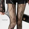Zapatos y Pantalones Lolita de Algodón de Nueve Puntos para Mujer, Verano Delgados de Encaje con Patrón de Vid y Floral Estilo Puro Deseo Adelgazantes Leggings de Malla