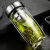 Nuevo Juego de Vasos de Vidrio de Borosilicato de Doble Capa, Resistente a Roturas, Tamaño Grande, Antiexplosión, Portátil, Aislado, Adecuado para Hombres y Mujeres, con Filtro, para Viajes