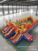 Castillo Inflable Grande para Exteriores con Tobogán Combinado Parque de Diversiones Infantil Trampolín Rebote Casa con Tobogán Parque Infantil Comercial