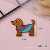 Pegatinas de tela autoadhesivas bordadas por computadora sin costura lindo perro salchicha accesorios para ropa de mascota de dibujos animados decoración al por mayor