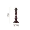 Suporte de Velas de Madeira de Nogueira Retrô com Tampa de Porcelana para Incenso Ornamento de Mesa de Jantar Atmosfera à Luz de Velas para Quarto Sala de Estar