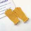 Corea del Sur Guantes de Punto Pequeños de Frijol de Azúcar para Mujer Invierno Lana Engrosada Pantalla Táctil Dedos Expuestos Guantes Cálidos para Dedos de Montar al Aire Libre