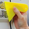 Raspador Triangular para Película de Coche Pala Pequeña Amarilla Herramienta Raspador Duro Plástico Raspador Pequeño Manual Adhesivo Especial para Anti-Deformación