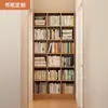 Librero de pared a pared, gabinete de almacenamiento de madera maciza, escritorio para estudiante, librero de pie, gabinete de almacenamiento, estantería, gabinete estrecho