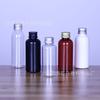 10 20 50ml100 ml transparente esbelta boca pequeña botella de plástico tapa de aluminio líquido aceite esencial botella de plástico para rellenar