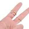 Anillo Abierto de Acero Inoxidable Estilo Europeo y Americano con Diamantes, Joyería Simple y Lujosa de Acero de Titanio, Anillo Versátil Minimalista Apilable para Mujer