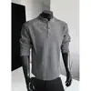 Camiseta de Manga Larga para Hombre Estilo Americano Ins Otoño Retro Nueva Patrón de Olas Nueva Tendencia Top Casual para Exteriores