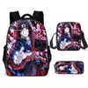 Set de Mochila Escolar de Tres Piezas de Naruto Transfronterizo para Estudiantes de Primaria y Secundaria, Mochila Infantil, Bolso de Hombro