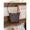 Bolsa Saco Vintage de Couro de Primeira Camada para Mulheres, Couro Genuíno Estilo Minimalista Modelo Novo 2026, Bolsa de Ombro Único Transversal Niche para Mulheres, Bolsa de Axila