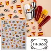 Zhengxiang Novo Produto Transfronteiriço Adesivos de Unha DIY Copa do Mundo de Futebol Evento Esportivo Bandeira de Evento Esportivo Europeu e Americano Comércio Exterior Adesivos de Unha Oem