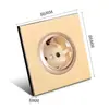 Enchufe de interruptor europeo de oro para comercio exterior Tipo 86 16A enchufe alemán de estándar europeo panel de pared empotrado de calibre europeo