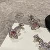 Pendientes Xiempress con diseño de planeta Saturno, elegantes y modernos, de plata 925, con aguja, de alta calidad y exquisitos pendientes con montaje posterior.
