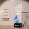 Trofeo de Cristal Hecho a Medida para Premios de Alta Gama y Elegantes para Empleados Destacados, Campeones de Concursos Creativos y Premios de Reunión Anual