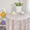 Toalha de Mesa Floral Coração Girly Ins Toalha de Mesa Xadrez Celebridade da Internet Mesa Quadrada de Escritório de Dormitório de Estudante Mesa de Centro de Mesa Novo Estilo