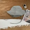 Sombrero plegable de protección solar, sombrero de pescador ligero de ala ancha que protege la cara, protección UV, parasol, sombrero tipo cubeta con cordón para viajes al aire libre