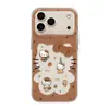 Adecuado para funda de teléfono móvil Iphone17 Diseño de nicho Manzana 16Pro Modelo sin colisión 15 Corte de hoja de arce Gato Kitty