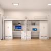 Muebles Yicai Cama Superior y Mesa Inferior Dormitorio de Estudiantes Universitarios y Empleados Cama Alta y Baja Cama de Apartamento Cama de Dormitorio y Combinación de Cama