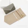 Fu Chen PU portátil multifuncional joyería rollo pequeño aretes anillo aretes collar pulsera bolsa de almacenamiento logo imprimible