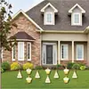 2023 Estaca de Chão Decoração de Aniversário para Jardim Fita Plug-in Sinal Decorativo Ecológico Não Tóxico Layout de Cartão Plug-in