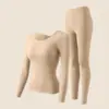 Venda Direta de Fábrica Bestseller Transfronteiriço Outono e Inverno Base Líquida para Pele Roupas Embelezadoras Roupa Camada Base Hidratante Sem Costura Roupas Térmicas de Outono Conjunto de Calças de Outono