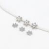 Separador Copo de Nieve Chapado en Oro de 18K 6/8mm Relleno de Oro de 14K Conservación del Color Collar Pulsera DIY Cuenta Espaciadora de Flor con Cuentas D93
