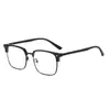 Gafas fotocromáticas anti-luz azul para miopía, monturas de medio aro estilo tech, monturas estilo ceja, monturas geniales y elegantes, gafas de miopía retro de celebridad de internet transfronteriza