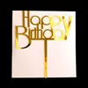 Embalaje independiente acrílico para pastel de cumpleaños, nuevo inserto decorativo de tarjeta para mesa de postres festiva de feliz cumpleaños, decoración para hornear