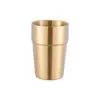 Copo de Aço Inoxidável Ins Estilo Industrial Camada Dupla Anti-queimadura Degrau Padrão Diamante Copo de Cerveja Copo de Café Copo de Água para Exterior