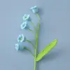 Rama de flor de lirio del valle adorable hecha a mano a ganchillo 4 5 cabezas producto terminado para enviar a maestro amante mejor amigo simboliza feliz regreso