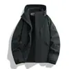 Nova Jaqueta Três em Um para Uso Externo no Outono e Inverno, com Forro de Fleece, Espessada, Conjunto de Duas Peças Destacável, Casaco Casual à Prova de Vento e Quente