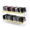 Caja de almacenamiento de acrílico para teléfono móvil, soporte de escritorio para teléfono móvil, estante para teléfono móvil con múltiples compartimentos, caja de almacenamiento de teléfono móvil al por mayor