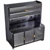 Gabinete de almacenamiento multifuncional de pie para cocina, gabinete de almacenamiento multicapa de pared para el hogar, gabinete de almacenamiento a prueba de polvo para balcón con luces