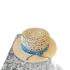 Sombrero de paja de rafia tejido a mano estilo francés para mujer, sombrero de sol elegante de encaje hueco para vacaciones de verano