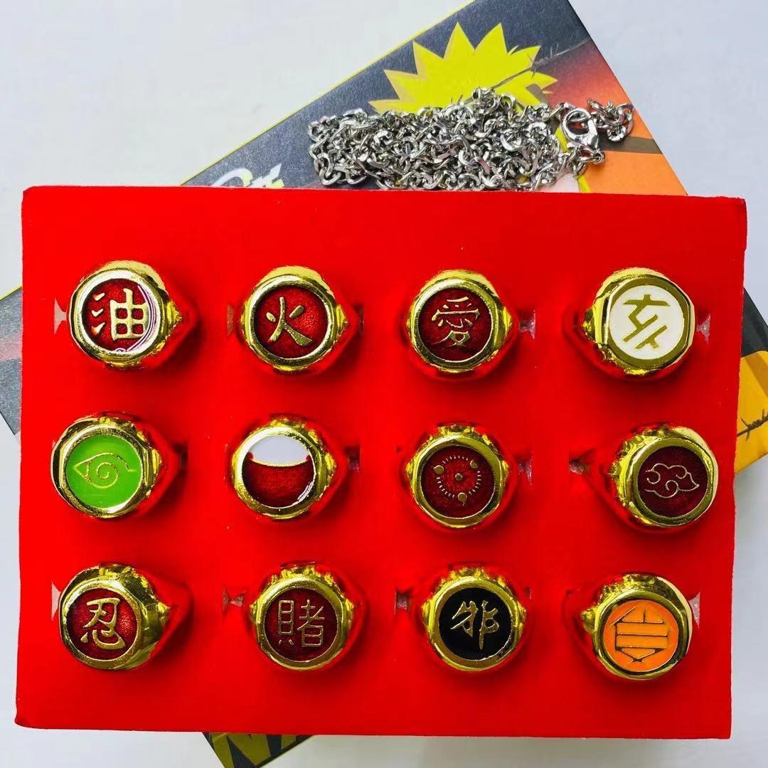 金色滴胶12个装戒指34元