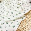 Crepé de Gasa Doble de Algodón Puro Bebé Vintage Estampado Floral Pequeño Gasa Ropa de Bebé Niños Pijama Ropa para el Hogar Tela