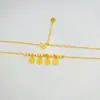 Loja de ouro com cor de ouro paz alegria pequena redonda marca bola de discoteca colar contas de transferência corrente clavícula luz luxo enviar namorada