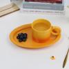Caneca de cerâmica de alto valor estilo ins de blogueira coreana prato de jantar criativo feito à mão xícara de café para casal pequeno presente