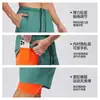 Pantalones cortos de running de doble capa para hombre con bolsillo de almacenamiento integrado, anti-exposición, secado rápido, transpirables, para entrenamiento de fitness