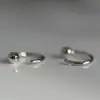 Nuevos Pendientes Pequeños de Plata S925, Elegantes y Sencillos, Aros Delicados Bañados en Oro Blanco y Oro de 14K, Estilo Único Ins