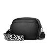 Bolso Pequeño para Mujer 2024 Nueva Moda Color Puro Bolso Redondo Pequeño Cuero Suave Patrón Lichi Correa Ancha para el Hombro Bolso Cruzado Bolso Pequeño Multicapa