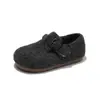 Zapatos Birkenstock para Niños Otoño/Invierno 2026 Estilo Coreano Niñas Pequeñas Algodón de Dos Capas Zapatos de Algodón Cálidos Moda para Niñas Mocasines Retro