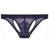 Junye Seda de Gelo Transparente Tanga Dupla Fina Cintura Baixa Bolsa Sexy Cueca Roupa Íntima Masculina Jovem Tanga Ultrafina