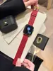 Pulseira de Couro Genuíno com Padrão Lichia Adequada para Apple Watch iWatch 11ª Geração 10/987Ultra/Se
