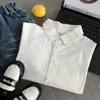 Camisa para niño Muye, algodón puro, ropa infantil Zhili Huzhou, chaqueta camisa versátil holgada estilo coreano, cárdigan para bebé