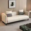 2026 Nuevo Sofá de Cuero Pata de Gato Apartamento Pequeño Simple Moda Habitación de Alquiler Sala de Estar Dormitorio Tienda de Ropa Apartamento Integrado