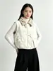 Chaleco retro con cuello de piel sintética estilo coreano para mujer, nueva colección otoño/invierno 2026, top sin mangas patchwork, chaqueta chaleco de trabajo de corte holgado