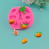 Espantalho Abóbora Chaleira Sinal de Rua Molde de Silicone Molde de Bolo DIY Decoração de Forno Molde de Silicone Líquido