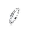 Anillo de Moissanita para Mujer Anillo de Plata 925 Anillo Ins Anillo de Fila Recta Fila de Cinco Estrellas Set de Lujo Transfronterizo